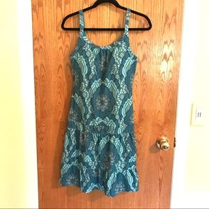 PRANA Green Teal Dress in Medium